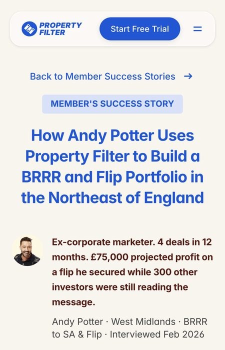 A member success story article on a phone